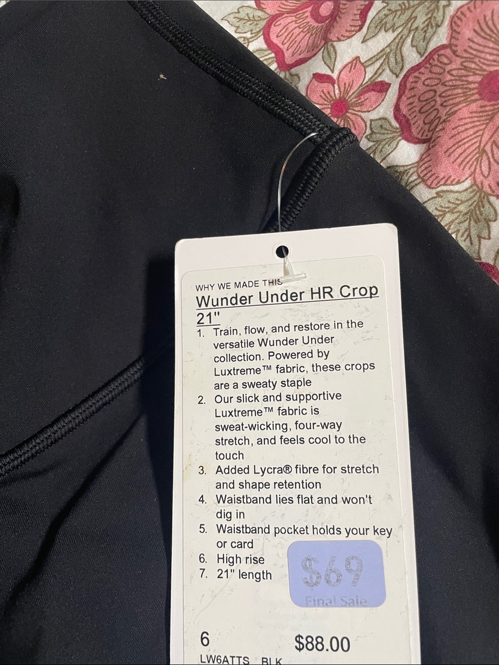 lululemon athletica Wunder Under HR Crop 21" - Black